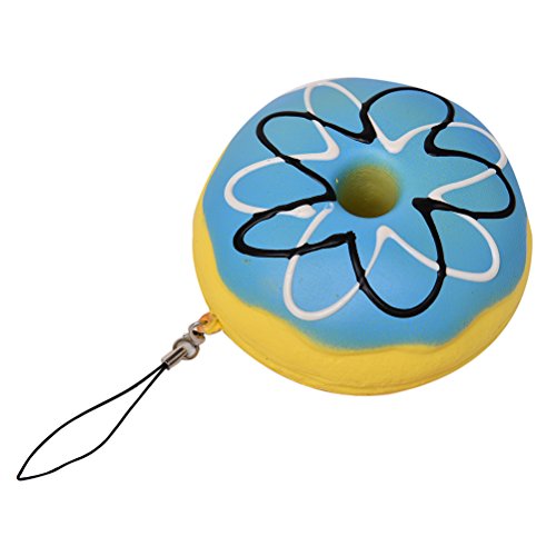 leyouyou520 1 Piece Jumbo 3.9 Inch Squishy Bread Scented Donut Squishies Kawaii Donut Phone Strap Children Toy Gift