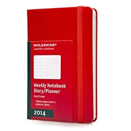Moleskine 2014 Weekly Planner+Notes, 12 Month, Pocket, Red, Hard Cover (3.5 x 5.5) (Planners & Datebooks)
