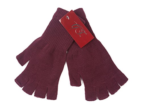 Gravity Threads Unisex Warm Half Finger Stretchy Knit Gloves