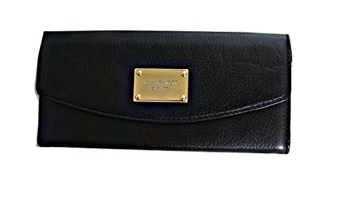 Michael Kors Jet Set Slim Flap Pebbled Leather Wallet