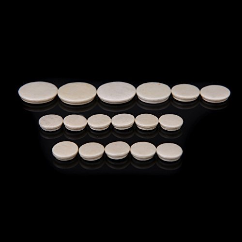 Anself Clarinet Leather Pads Replacement Durable Exquisite Wind Instrument (17pcs)