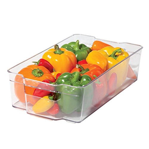 Refrigerator Freezer Stackable Clear Storage Organizer Bins 6 Piece