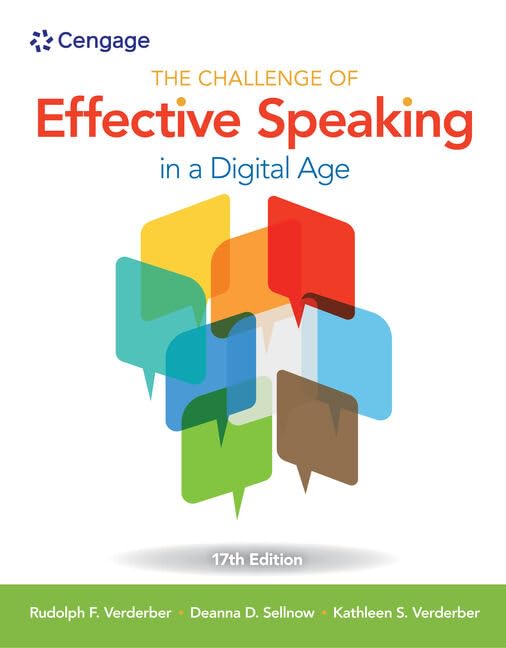 Bundle: The Challenge of Effective Speaking in a Digital Age, Loose-leaf Version, 17th + MindTapV2.0, 1 term Printed Access Card by Rudolph F. Verderber