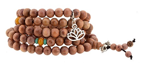 108 Tibetan Cedar Yoga Meditation Prayer Beads Mala Necklace Wrap Bracelet