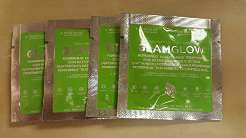 Glamglow Green Powermud Dualcleanse Treatment 4pc 4 Packets Size .1 Oz / 3 G