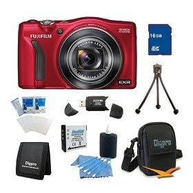 Fujifilm FinePix F750EXR 16MP EXR CMOS Digital Camera 16 GB Bundle (Red)