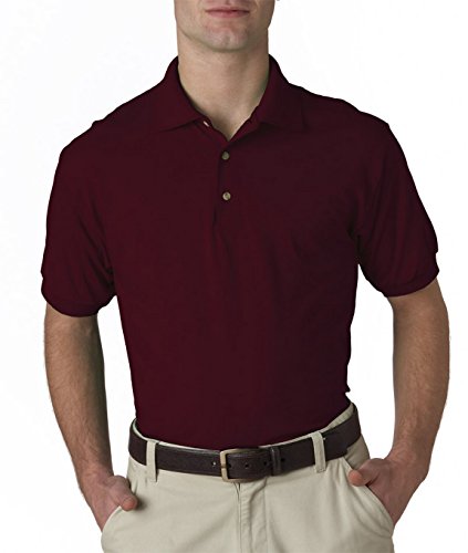 Gildan DryBlend 6 oz., 50/50 Jersey Polo, Medium, MAROON