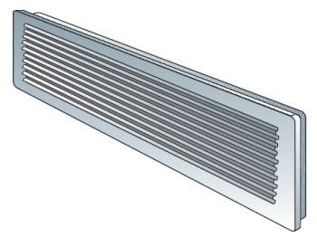 Vent Systems Lüftungsgitter 40x300mm - 2er Set Aluminium Weiß