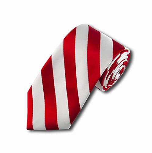 NYFASHION101 Men's Multi Width College Stripe Woven Tie