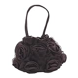 Cinderella Couture Junior Girls Black Rosette Special Occasion Purse
