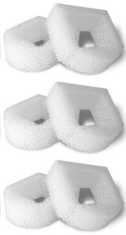 

6 Foam Pre-Filters for Drinkwell Stainless Steel 360, Lotus, Avalon, Pagoda Water Bowl Fountains (Drinkwell Brand)
