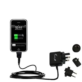 International Wall / AC Charger for the Apple iPhone 3GS - Gomadic Brand w/ TipExchange Technology