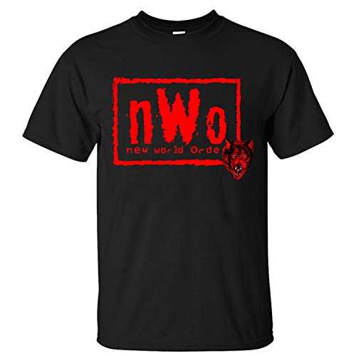 GEKK Men's Red Nwo wolfpack Wrestling Logo T-shirts