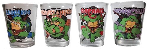 

TEENAGE MUTANT NINJA TURTLES TMNT Personalities 4 Piece 1.5oz BOXED SHOT GLASS SET