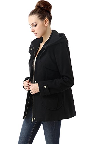 

BGSD Women's 'Brianna' Wool Blend Hooded Melton Parka Coat