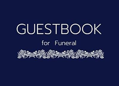 GUESTBOOK for Funeral: funeral guest book blue theme