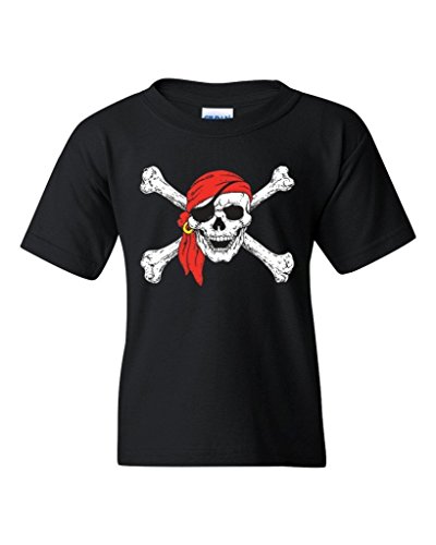 Artix Jolly Roger Skull Crossbones Youth's Unisex T-Shirt Pirate Flag Shirts