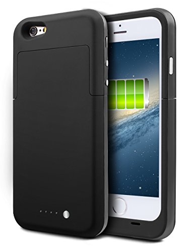 iPhone 6S Battery Case, HianDier 3800mAh Extended Rechargeable Battery Case iPhone 6 / 6S Power Bank Cover Portable Charger Battery Pack for iPhone 6 / 6S 4.7''-Black