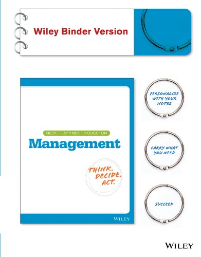 Management 1e Binder Ready Version + WileyPLUS Registration Card by Christopher P. Neck