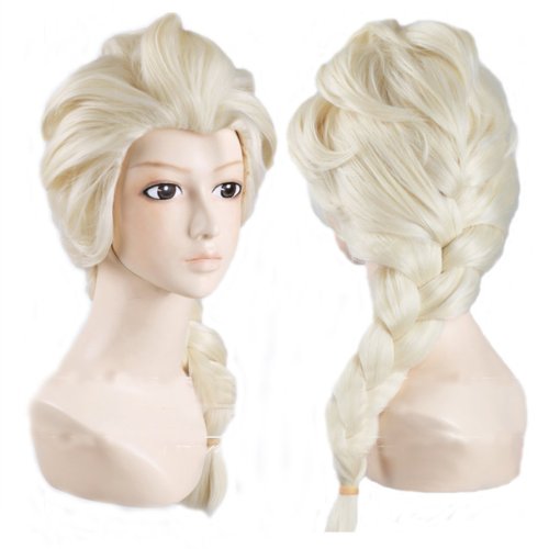Frozen Princess Elsa Wig Light Blonde Cosplay Costume Anime Wig