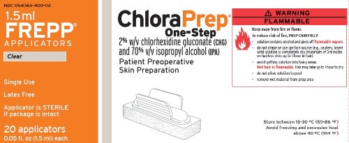 CareFusion ChloraPrep One-Step 2 Chlorhexidine gluconate 2% w/v and Isopropyl alcohol 70% v/v (Box of 20 Applicators)