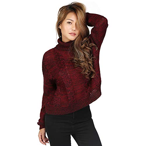 Algopix Similar Product 2 - London Rag Cable Knit Turtle Neck