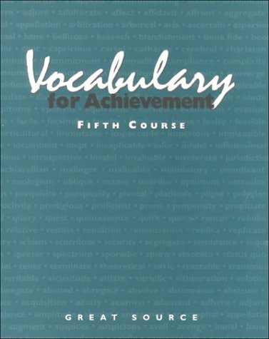 Vocabulary for Achievement: Course 5 by Margaret Ann Richek