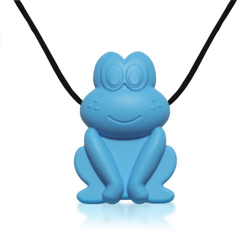 Siliconies Froggy Pendant - Silicone Necklace (Teething/Nursing/Sensory) (Blue)