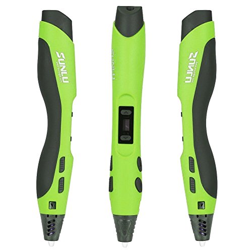 SUNLU Professional Printing 3D Pen with OLED Display,3-Dimensional Model Making,Stimulate Children's Imagination and Practical Ability(Green)