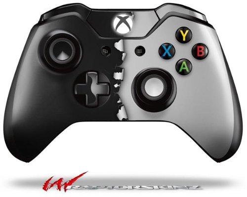 

Ripped Colors Black Gray - Decal Style Skin fits Microsoft XBOX One Wireless Controller