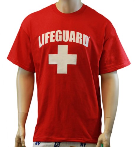 Lifeguard T-Shirt Official Licensed Life Guard Tee Red