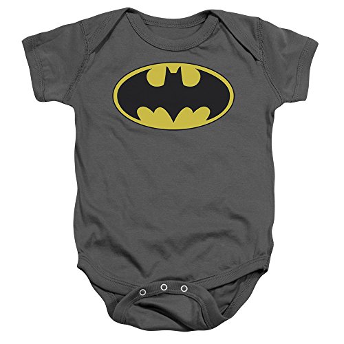 Batman Classic Logo Black Infant Baby One-Piece Romper