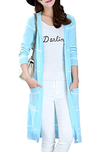 Olrain Women's Knitwear Long Cardigan Shawl Open Front Tops