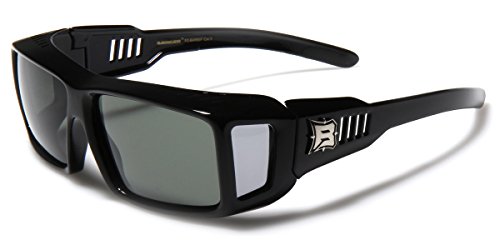 Polarized Rectangular Fit Over Sunglasses with Side Shields