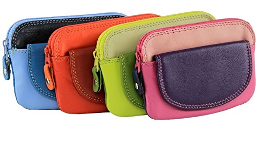Visconti RB60 Multi Color Leather Coin Purse Key Wallet With Key Chain