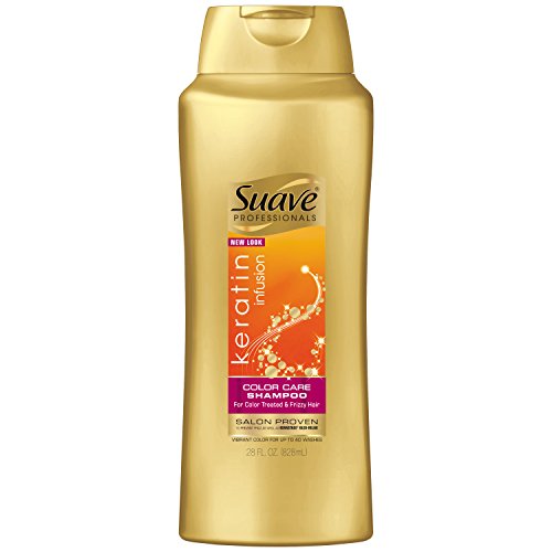 Suave Professionals Color Care Shampoo, Keratin Infusion 28 oz, Pack of 4