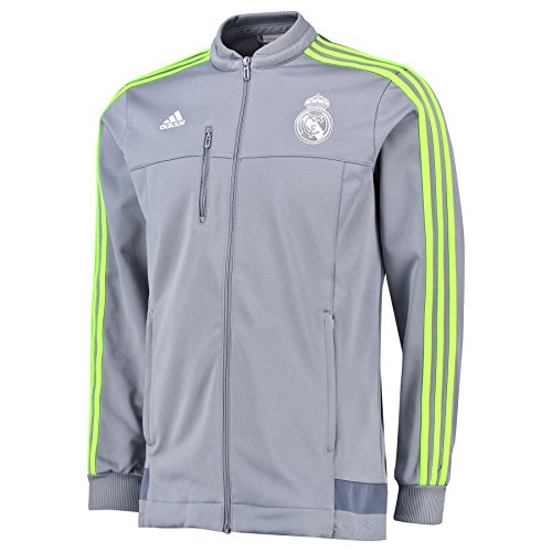 adidas Real ANTH JKT - Chaqueta para hombre, color gris / lima / blanco, talla L