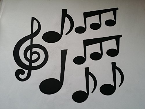 Musical Notes Set of 7 Metal Wall Art Music Decor