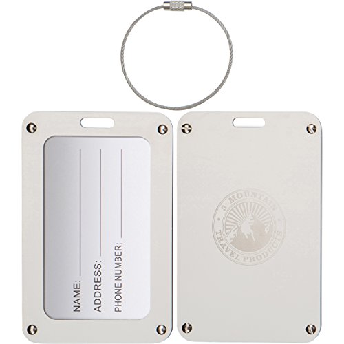 Luggage Tags Business Card Holder Travel ID , 2 pack by 3 Mountain Travel