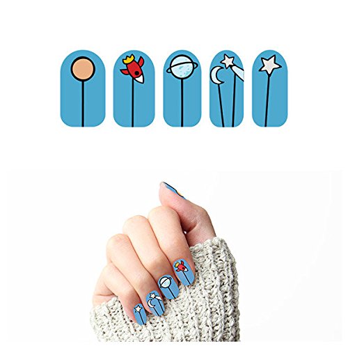 Tattify Outer Space Nail Wraps - Intergalactic Planetary (Set of 22)