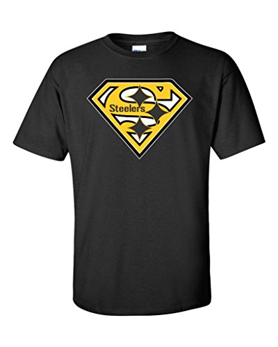Local Imprint Men's Pittsburgh Steelers Diamond T-Shirt XL BLACK