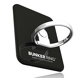 BUNKER RING 3 (全5色) バンカーリング  iPhone/iPad/iPod/Galaxy/Xperia/スマートフォン・タブレットPCを指1本で保持・落下防止・スタンド機能(ブラック)
