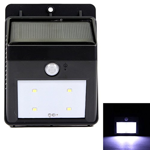 Solar Powered Bright LED Light, Motion Sensor, Detector Wireless Security Outdoor Peel 'N Stick - No Battery Required -Waterproof - Motion Sensor-Detector Activated /Dusk