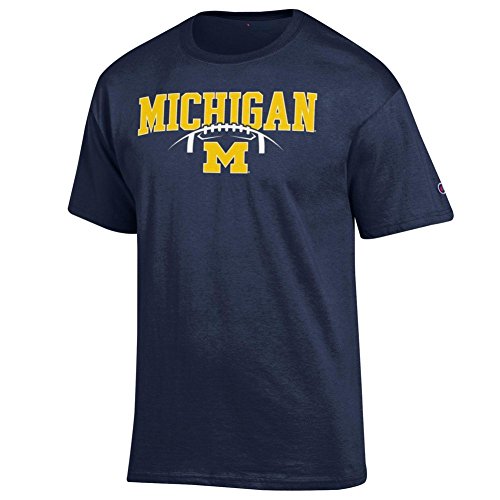 Michigan Wolverines Football T Shirt Navy