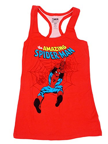 The Amazing Spiderman Juniors Racer Back Tank-Top