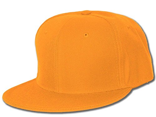 Plain Fitted Flat Bill Hat, (Solid and Neon Colors Available)