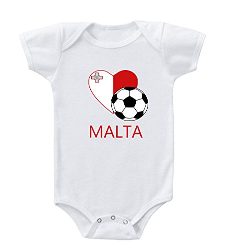 

Maltese Soccer Malta Futbol Football Infant Toddler Baby Bodysuit One Piece