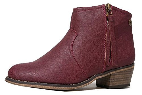 Breckelle's DORADO-11 Western Inspired Zip Up Ankle Boot Bootie