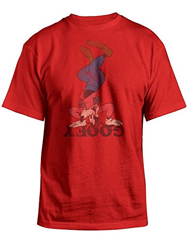Goofy Disney Funny Mens Adults T-Shirt Headstand Red