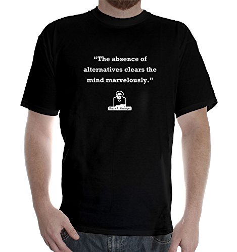 

New Mens colors short sleeve cotton tshirt Henry Kissinger Quote: Absence